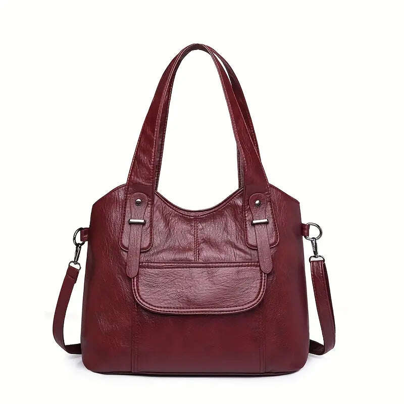 👜🔥Nova bolsa de ombro feminina feita de couro genuíno