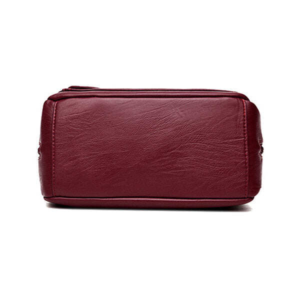 Bolsa de ombro sólida feminina Bolsa de ombro casual com vários slots