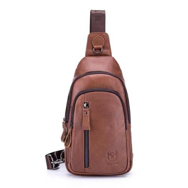 Męskie torby na klatkę piersiową Torby z prawdziwej skóry Crossbody Torba na ramię