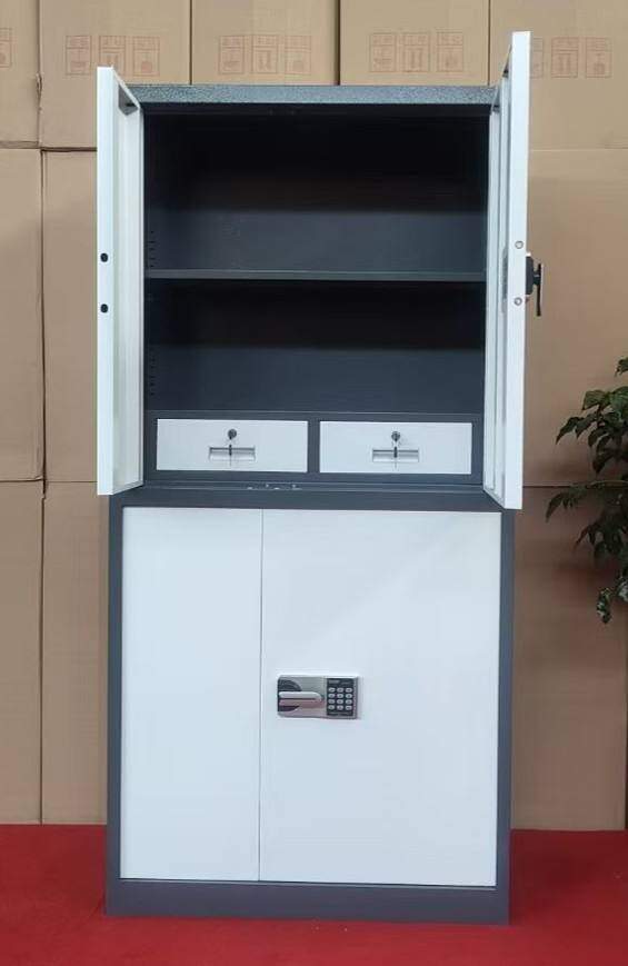 Factory Direct 1850*900*420mm White Fireproof Anti Static Coating Confidential Cabinet with Drawer