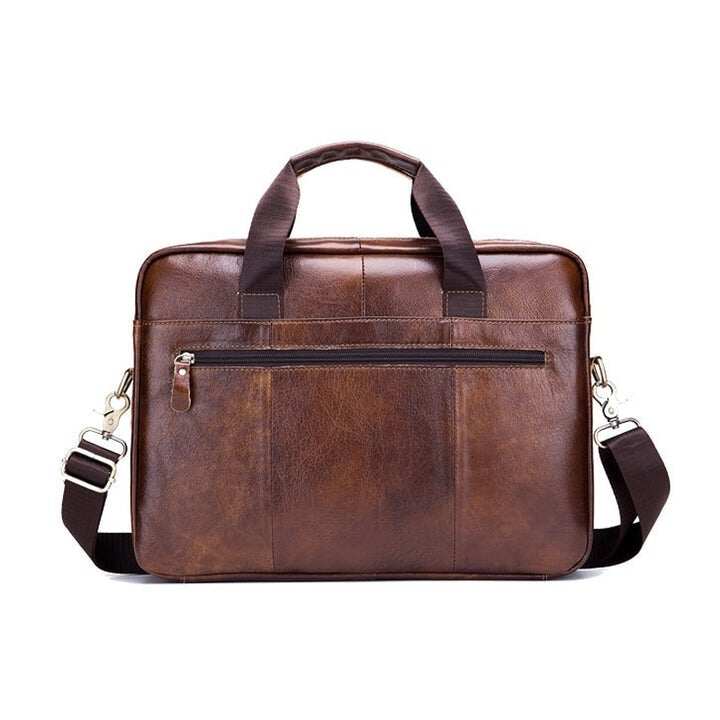 Męska teczka z prawdziwej skóry w stylu vintage na laptopa