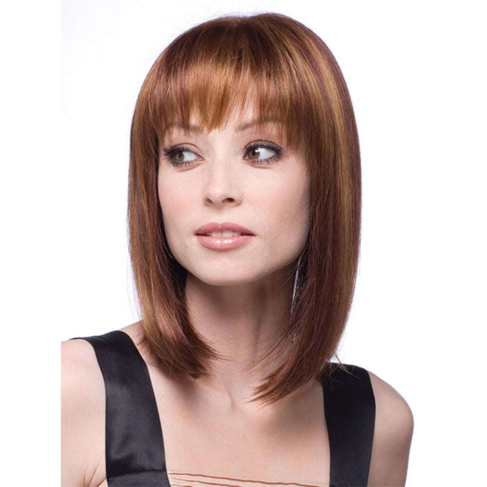 👩‍🦰Straight brown hair, medium length