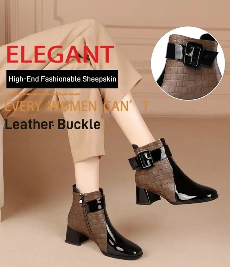 🔥🔥【35-40】✨👢2025 outono e inverno novos sapatos de couro femininos artesanais de alta qualidade