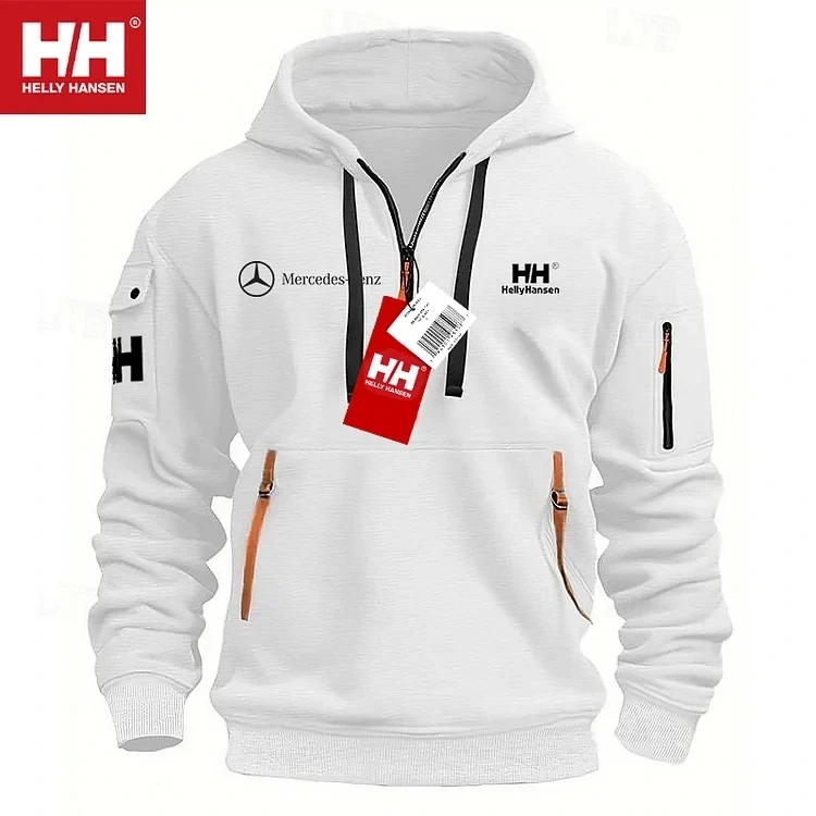 💕Helly Hansen® | Mercedes-Benz novo pulôver com zíper solto outono e inverno, desconto, quantidade limitada