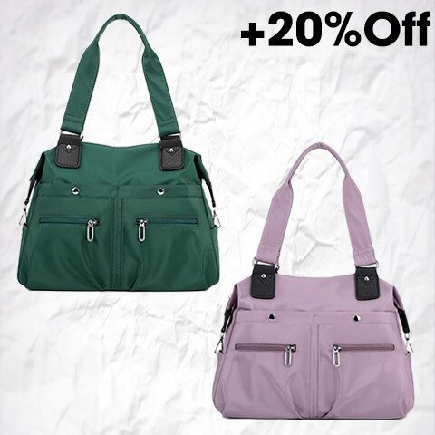 ✨Bolsa de ombro de nylon com vários bolsos à prova d'água de grande capacidade