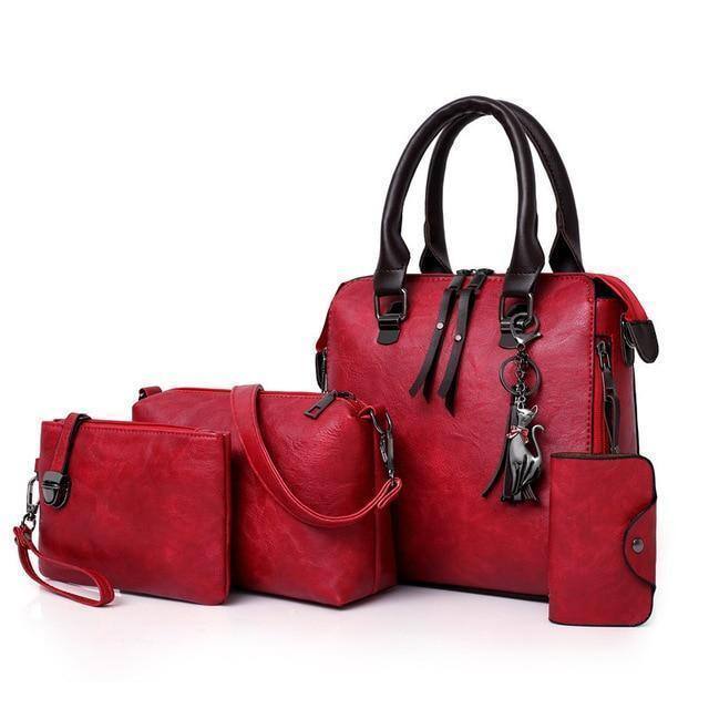 🔥OFERTA POR TEMPO LIMITADO - Conjunto de 4 peças de bolsas femininas
