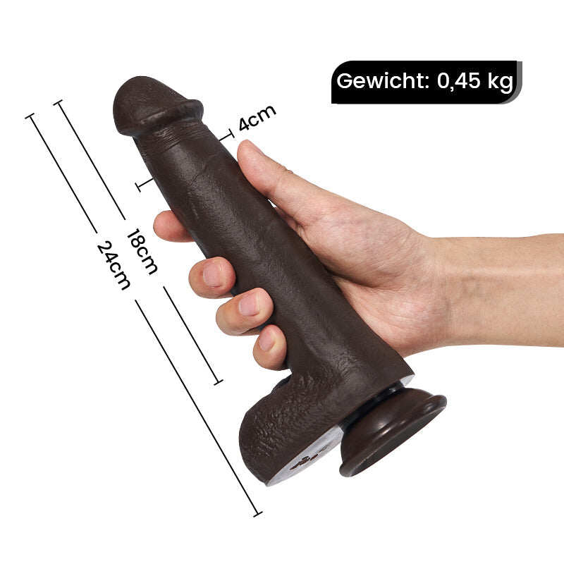 EAGLE REALISTIC DILDO 18CM 3 TELESZKÓPOS 5 VIBRÁLÓ