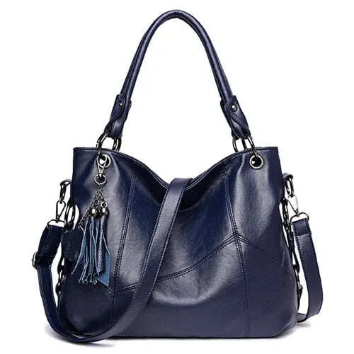 Bolsa mensageiro feminina de couro com alça superior, bolsa crossbody de grife