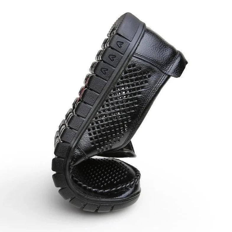 Sapato Mocassim de Couro Adão™ / O Toque do Paraíso: Conforto e Ventilação Extraordinária!