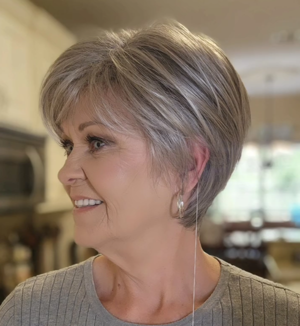 Glueless Straight Pixie With Bangs Hair Wig