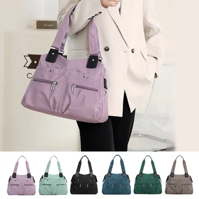 👜BOLSA DE OMBRO COM VÁRIOS BOLSOS E À PROVA D'ÁGUA DE GRANDE CAPACIDADE