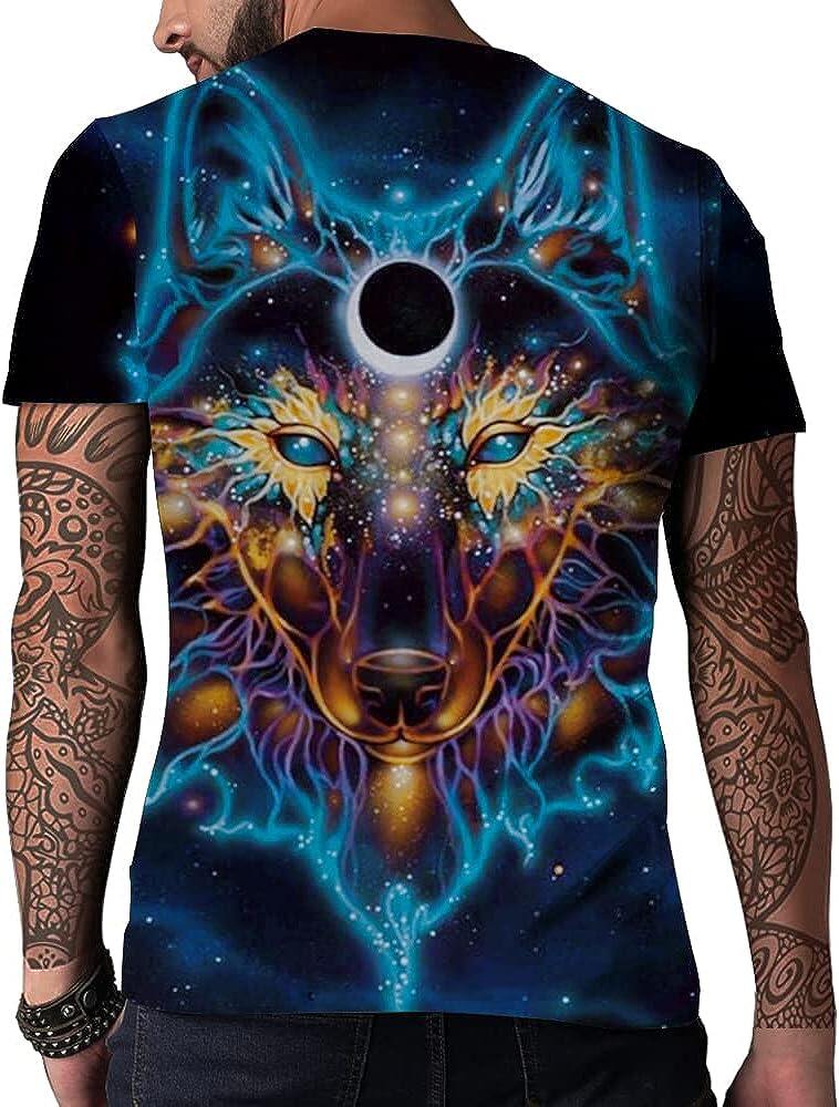 Men's 3D Print Skull T-Shirt 3D Creative Print Short Sleeve T-Shirt Casual Round Neck Novelty Street Fashion Tees Shirt
