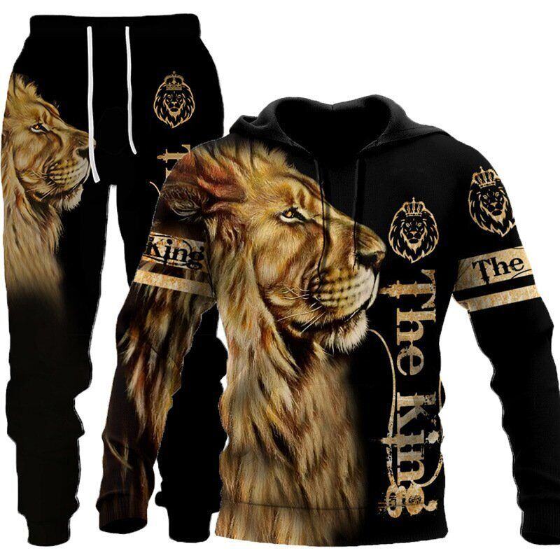 Conjunto de roupas masculinas com impressão digital 3D