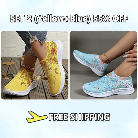 MEIAS FEMININAS COM STRASS E FLORES, CALÇADOS ESPORTIVOS CONFORTÁVEIS