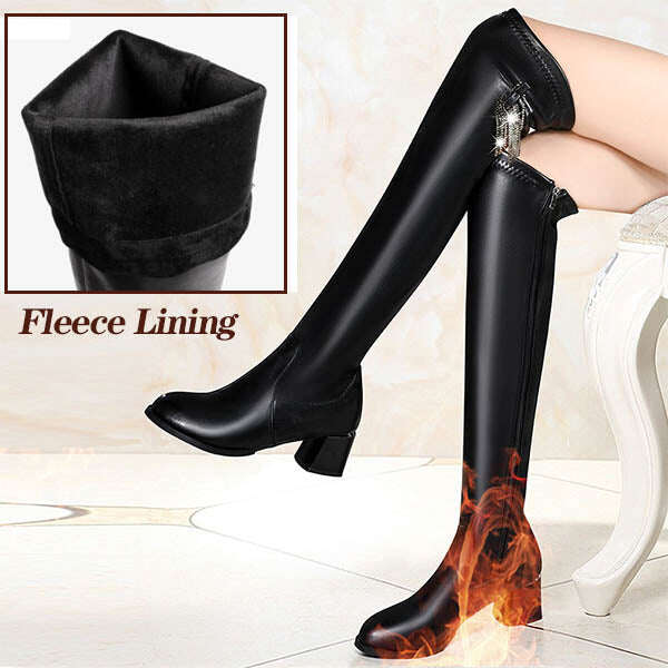 47% DESCONTO✨Série outono-inverno✨Botas femininas de couro quente✨Emagrecimento