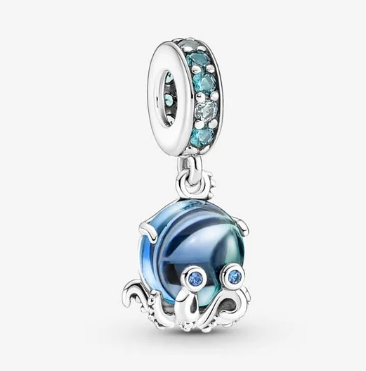 Set de brățări cu farmec albastru oceanic