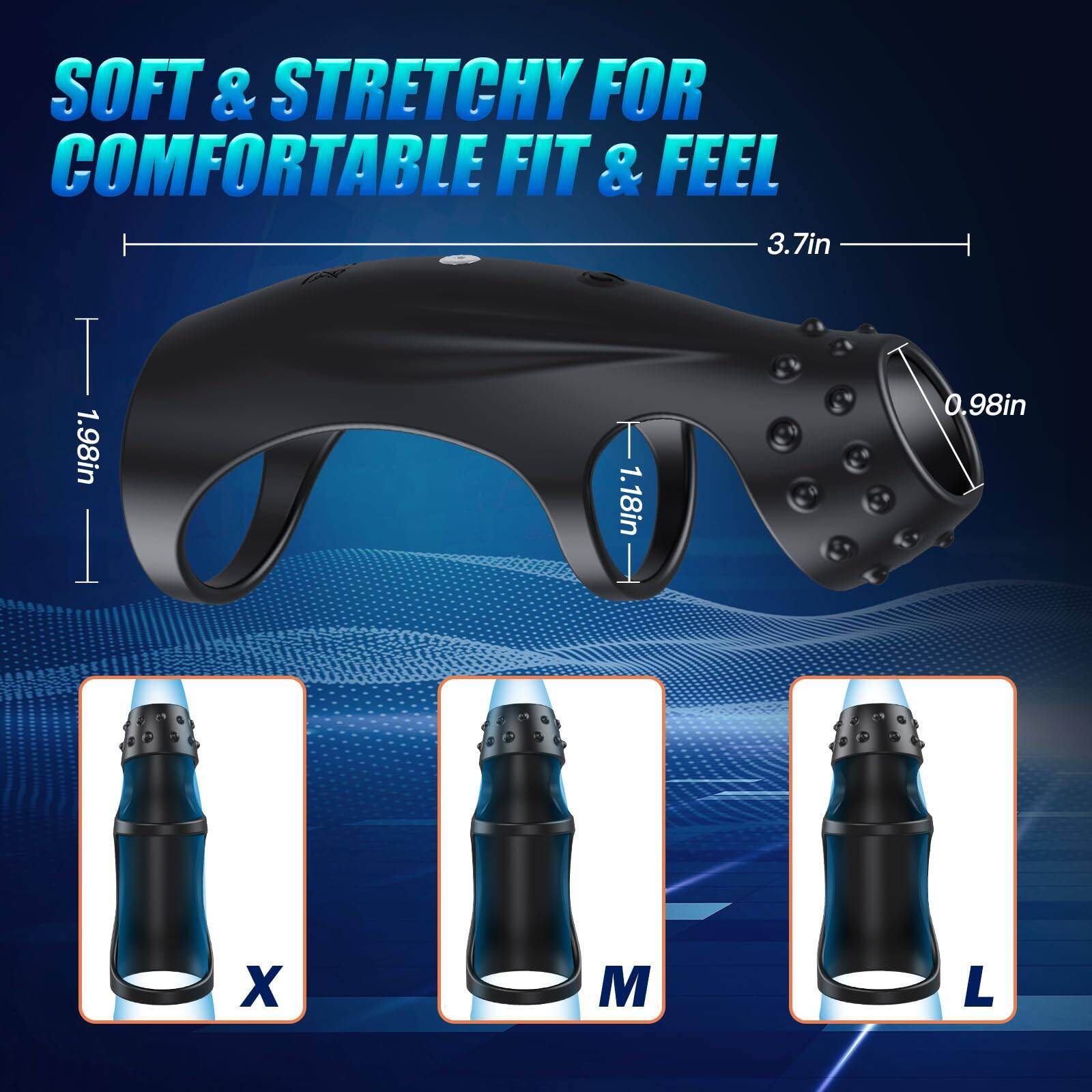 💥Специално представяне през 2024 г.💕--💕Троен пръстен за пенис