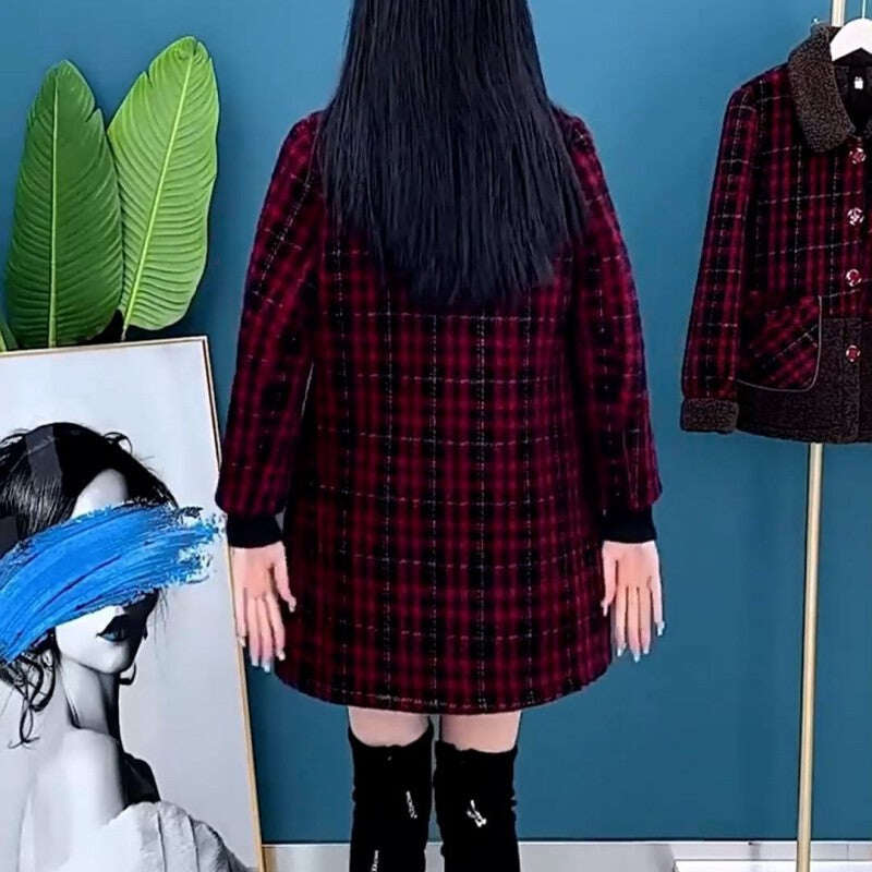 🎁Melhor presente para mulheres💖✨Casaco grosso de pelúcia de comprimento médio para mulheres