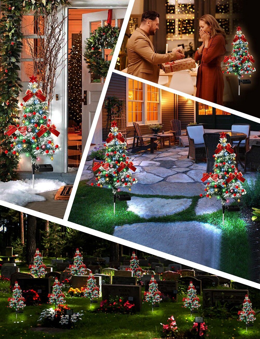 Utolsó napi akció!🎄Solar Christmas Tree Stake Light-Air Express Transport✈️Limited készlet!