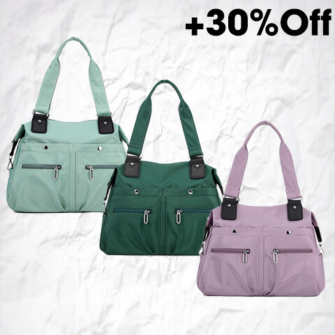 ✨Bolsa de ombro de nylon com vários bolsos à prova d'água de grande capacidade