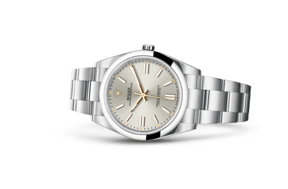 Rolex 124300 Oyster-Perpetual Prata - Novo