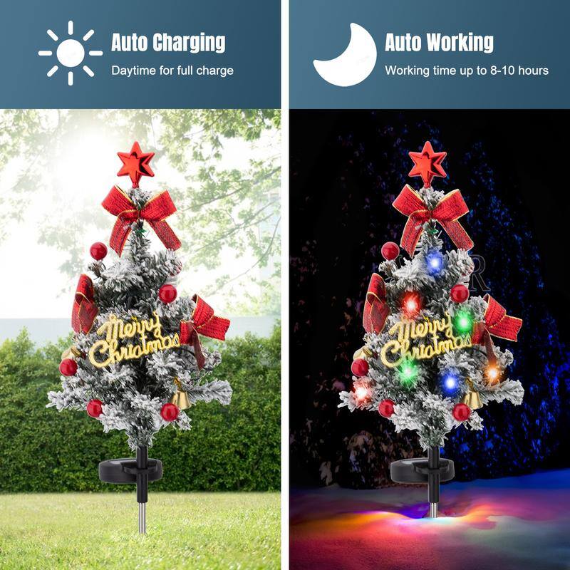 Utolsó napi akció!🎄Solar Christmas Tree Stake Light-Air Express Transport✈️Limited készlet!