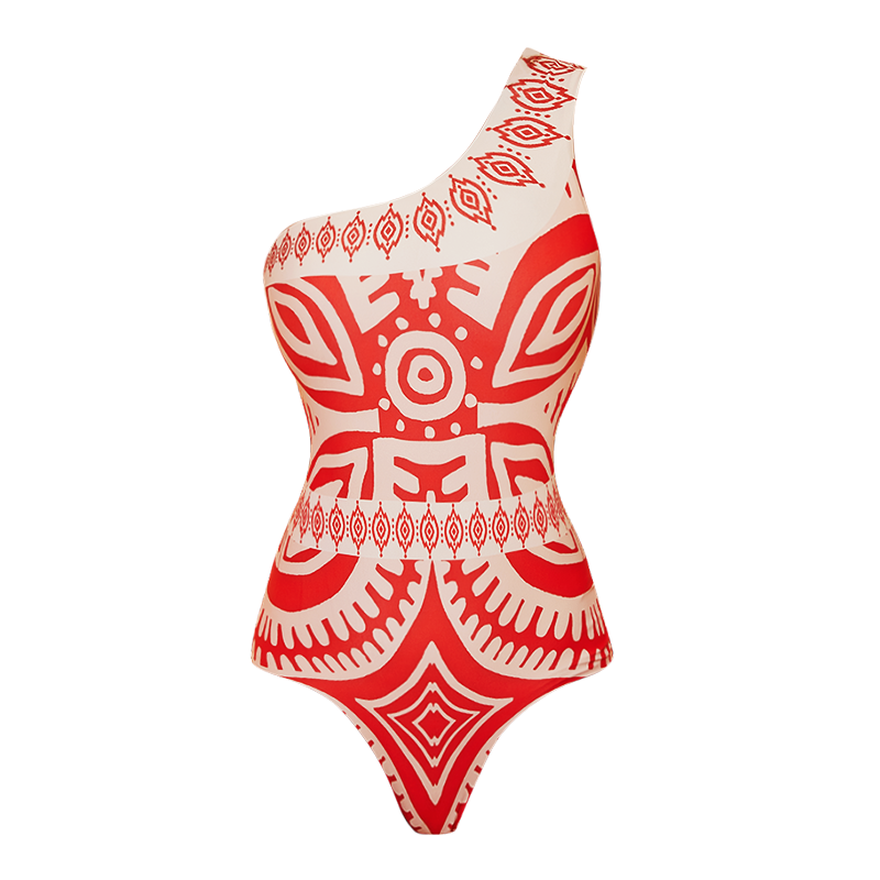 One Shoulder One Piece Swimsuit and Pants 💖