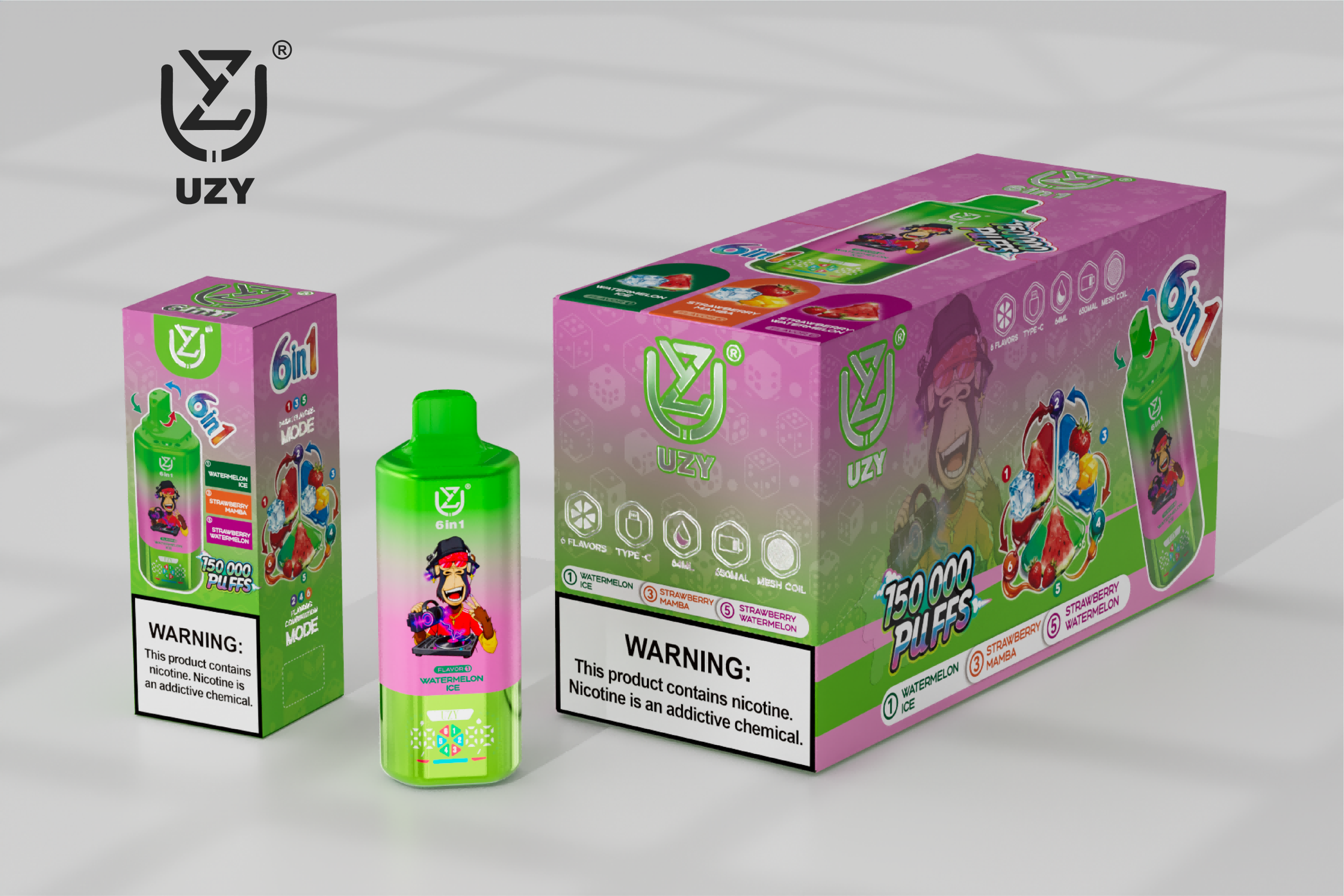 UZY 6 in 1 150000 Puffs1