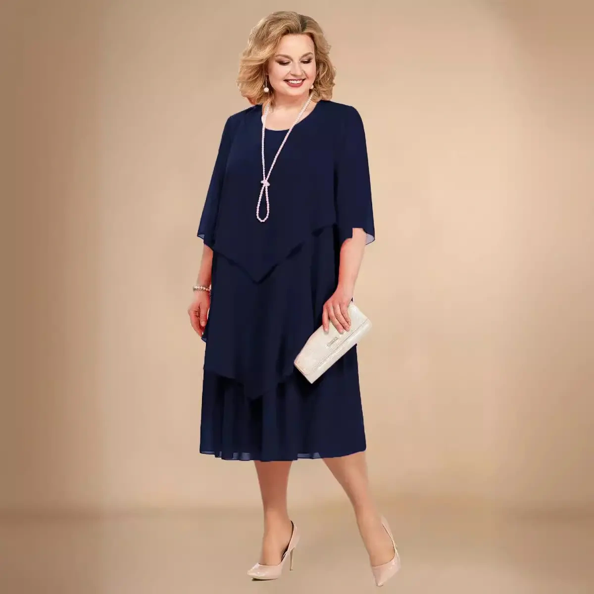 🔥【L-5XL】2024 novo vestido elegante e confortável