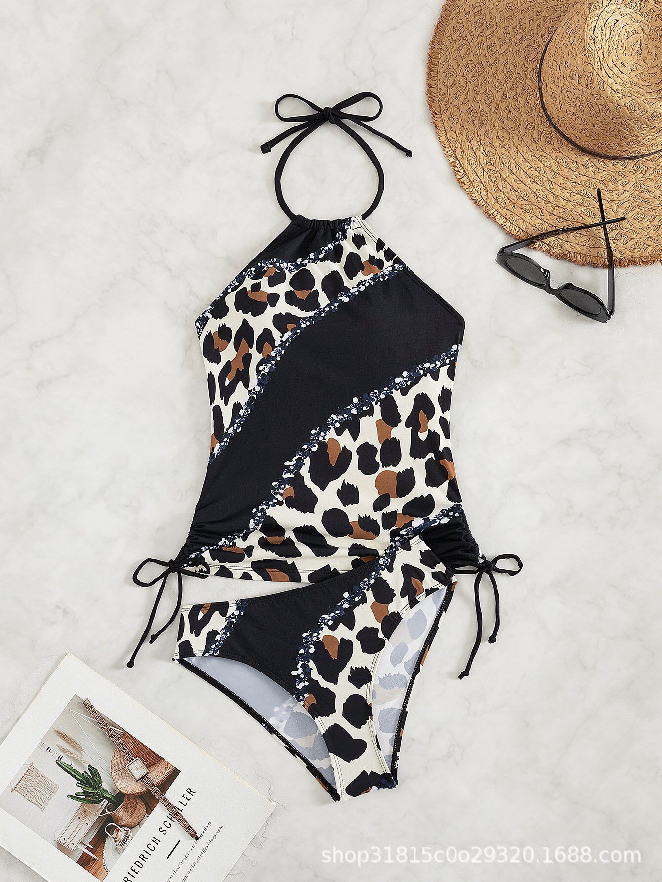 2025 New Sexy Two-piece Leopard Print Bikini Swimsuit