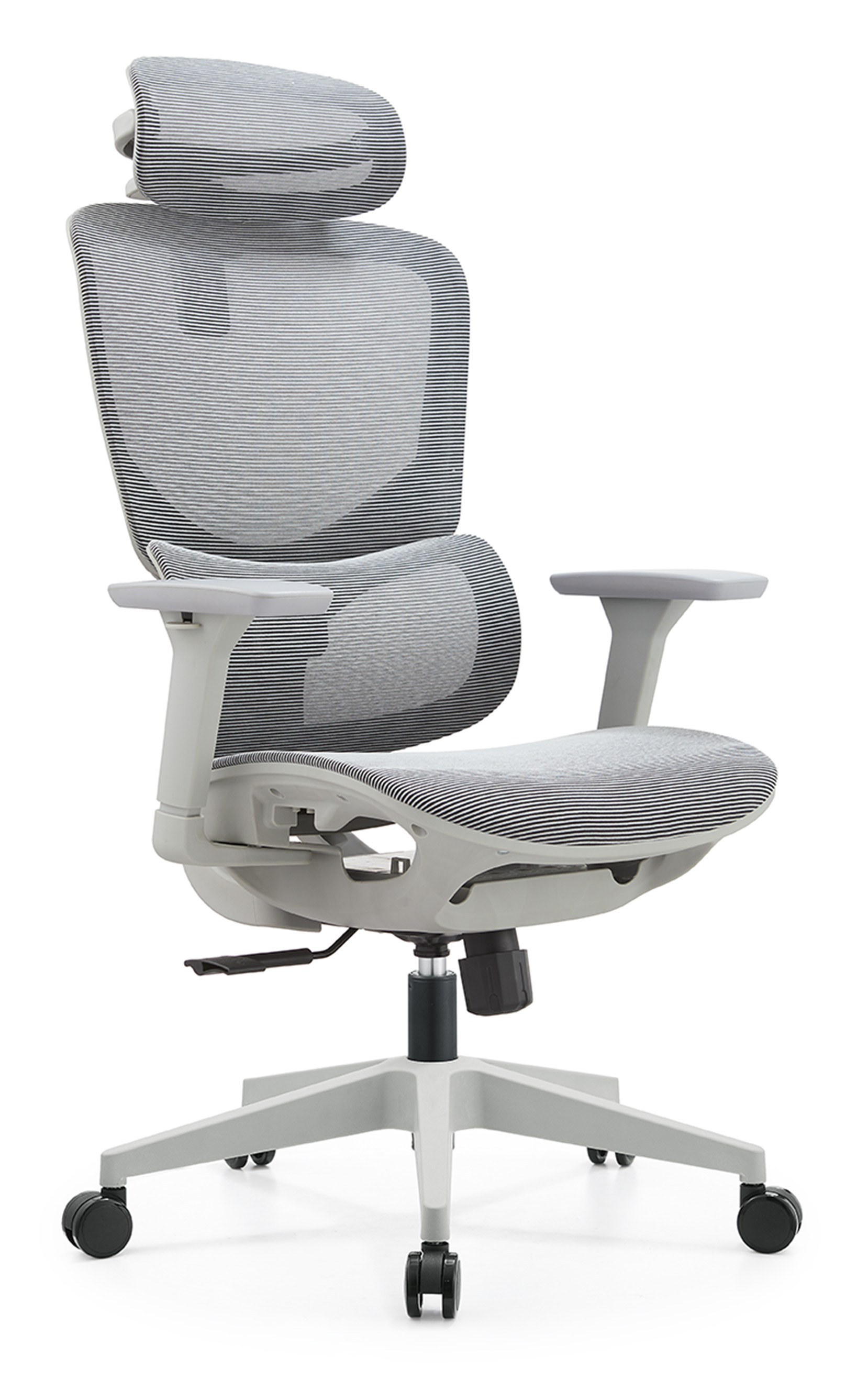 2025 Cheap Price Adjustable Skin Friendly Nylon Fabric Headrest Mesh Office Chair with Silent Wheel