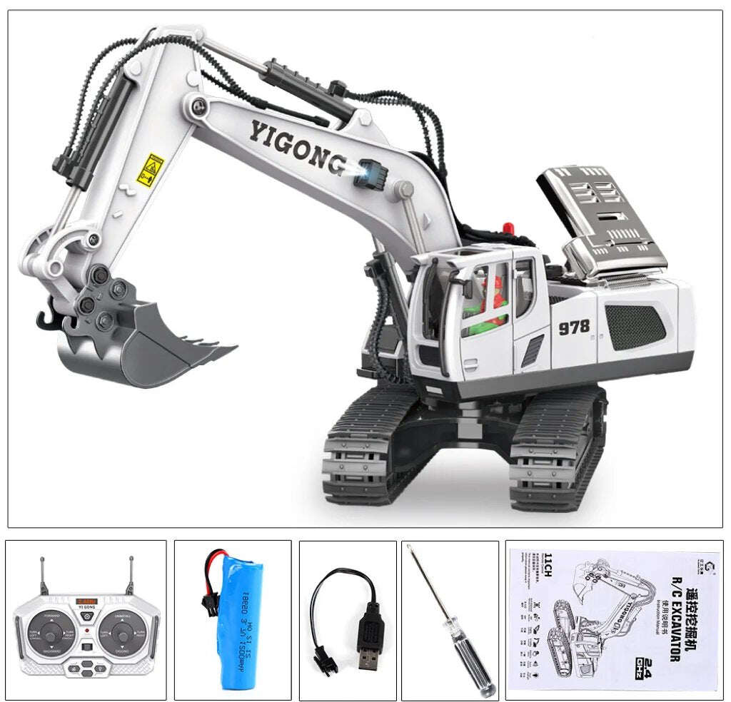 Escavadeira hidráulica completa de metal G308H 1/14 RTR