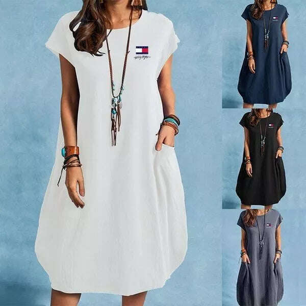 Minimalistické dámské šaty z bavlny