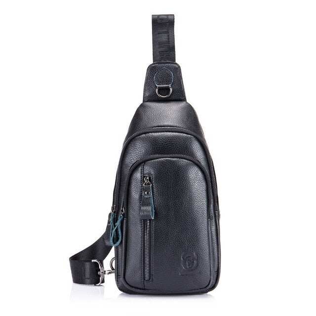 Męskie torby na klatkę piersiową Torby z prawdziwej skóry Crossbody Torba na ramię