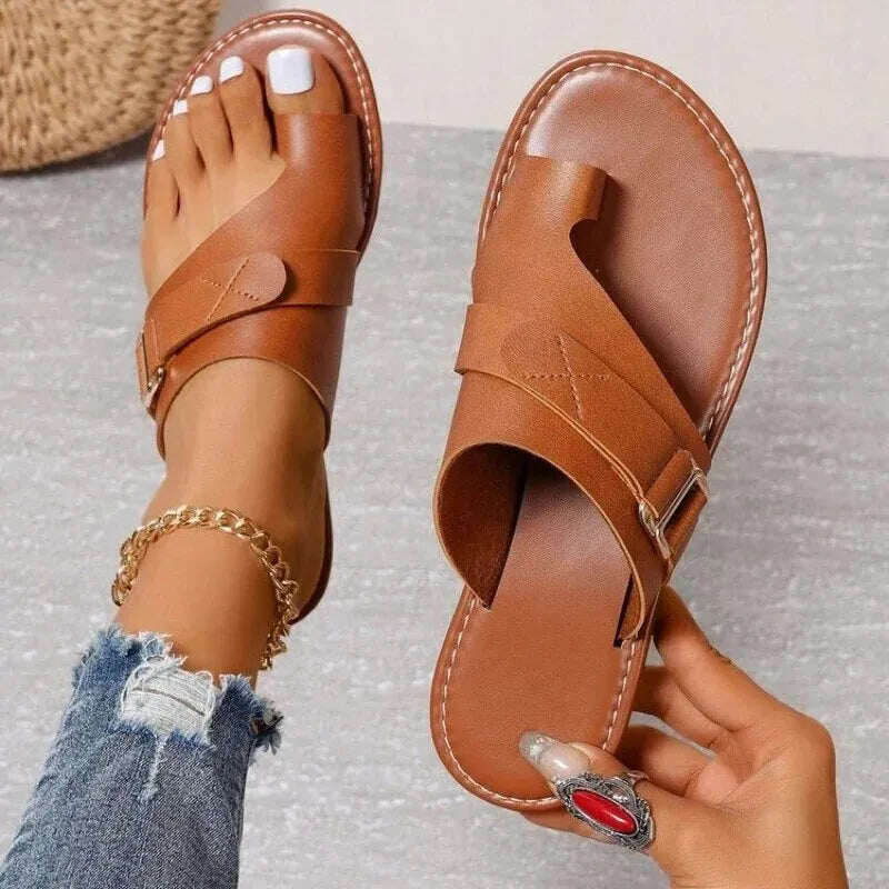 🔥 Promoção de último dia com 60% OFF 🔥 Sandálias ortopédicas leves confeccionadas em couro premium
