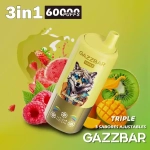 GAZZ BAR TRIPLE 60000 Puffs disposable vape Watermelon Ice • Strawberry Ice Cream • Triple Melon