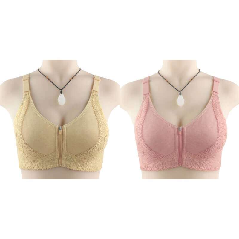 Дамски сутиен голям размер с цип отпред💖