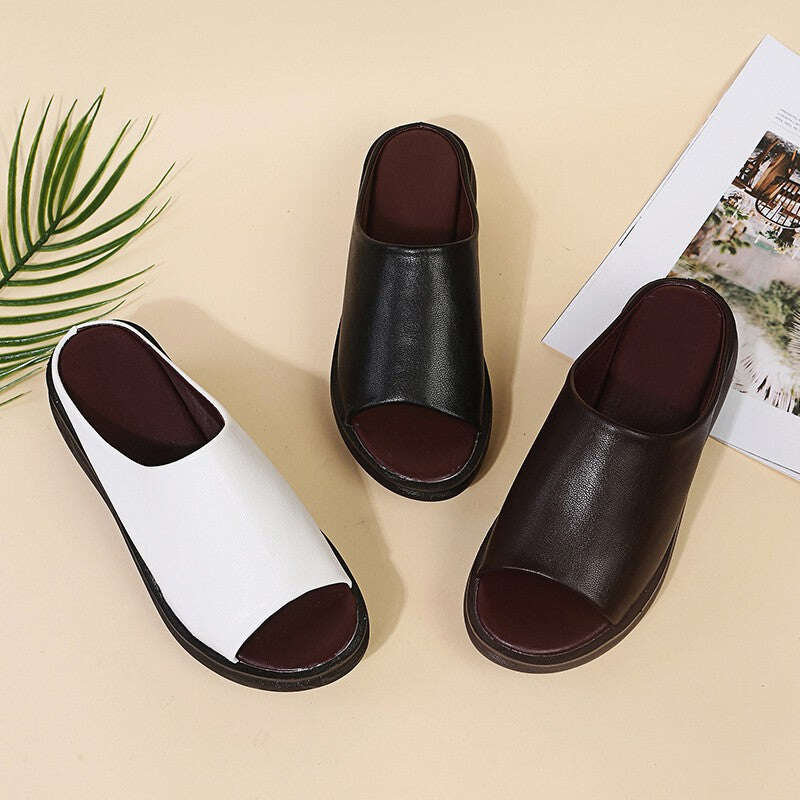 🔥 Promoção de último dia com 50% OFF - sandálias ortopédicas femininas de couro