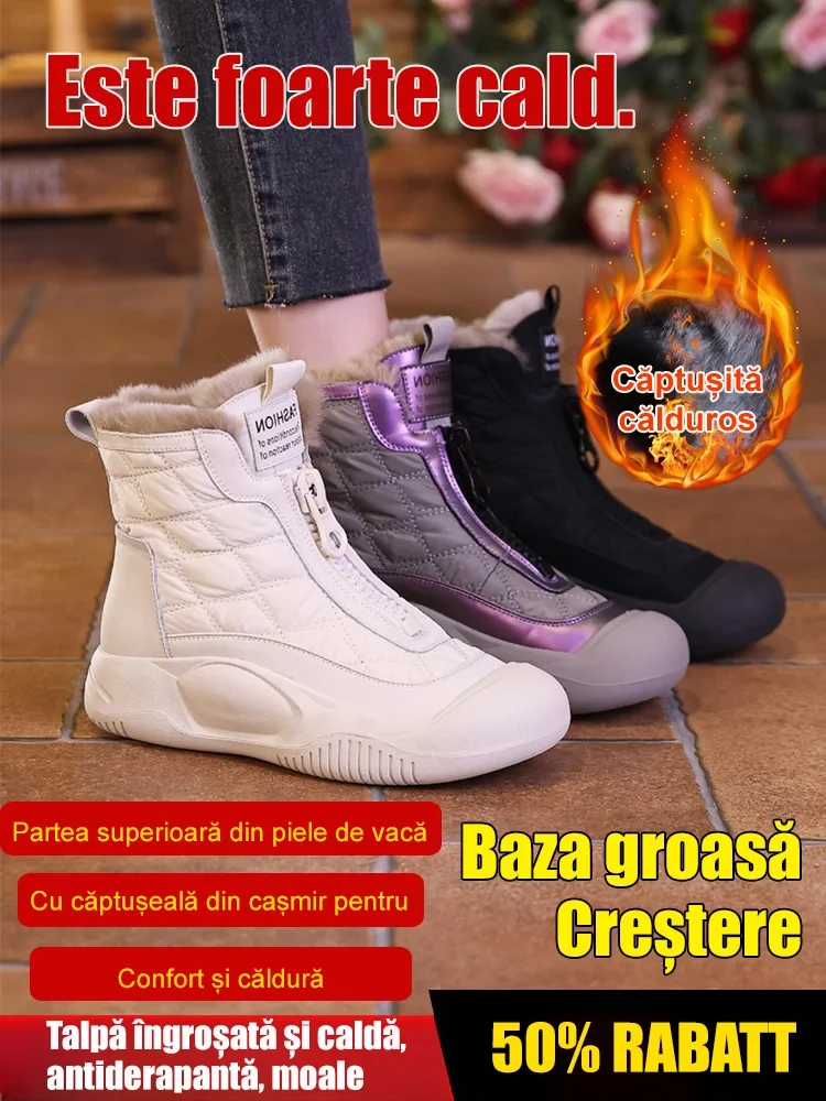 Sapatos forrados de algodão quentes e impermeáveis