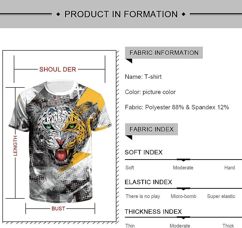 Men's 3D Print Skull T-Shirt 3D Creative Print Short Sleeve T-Shirt Casual Round Neck Novelty Street Fashion Tees Shirt