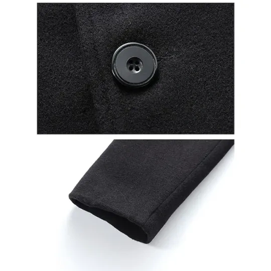 CASACO LONGO DE INVERNO MASCULINO, CASACO DUPLO EXTERIOR DIÁRIO