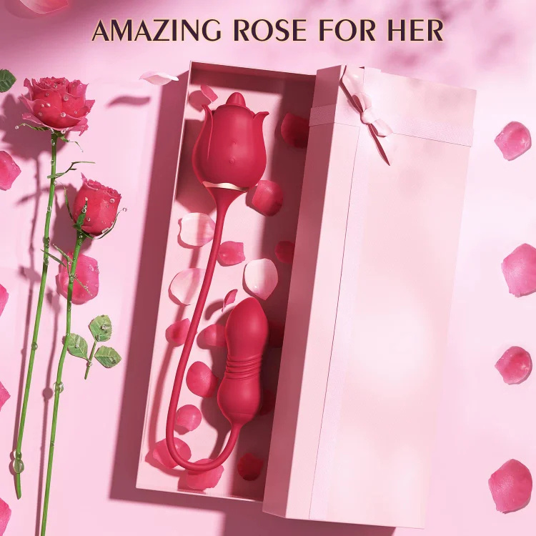РОЗА ИГРАЧКА ВИБРАТОР ЖЕНСКИ ТЕЛЕСКОПИЧНИ СЕКС ИГРАЧКИ ЗА ОБЛИЗАНЕ НА ЕЗИКА ЗА СКАЧАНЕ НА ЯЙЦА