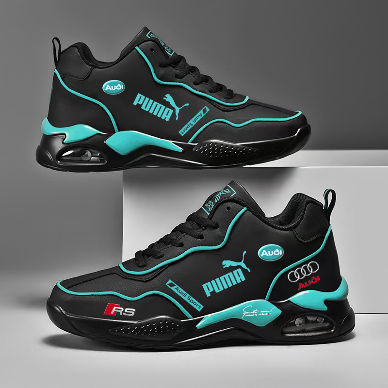 PUMA&AUDI 2025 novos tênis masculinos ortopédicos e confortáveis ​​de couro