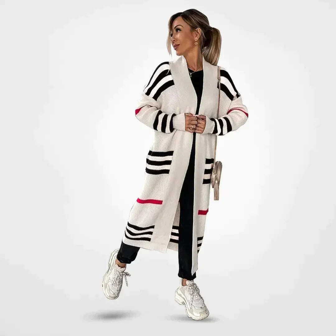 EMA | CASACO DE MALHA LONGO NA MODA