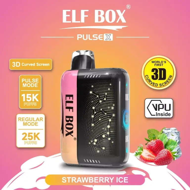 ELF BOX PULSE X 25000 Puffs 3D Curved LED Screen Rechargeable Disposable Vapes Wholesale