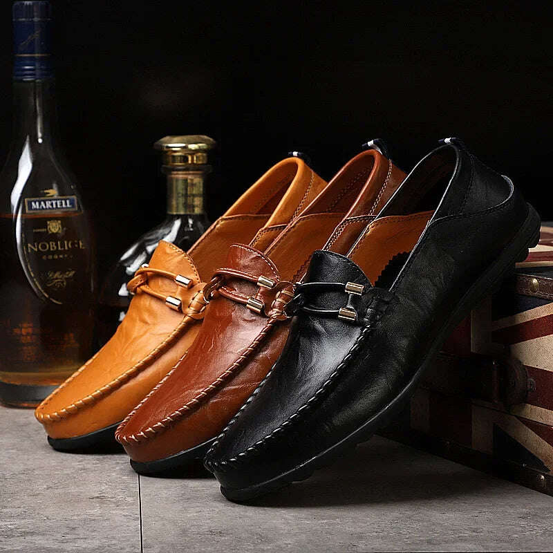 Mocassins de couro genuíno Cambridge