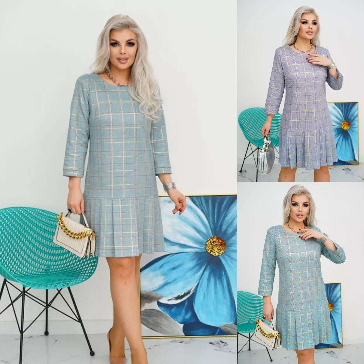 🔥[S-5XL]💜💚Vestido moderno de alta qualidade