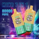BOOD MIXR 80000 80K Puffs Vapes Strawberry Ice Cream & Raspberry Watermelon & Lemon Lime