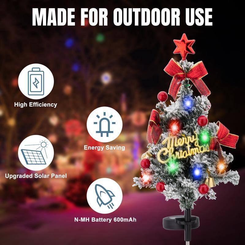 Utolsó napi akció!🎄Solar Christmas Tree Stake Light-Air Express Transport✈️Limited készlet!