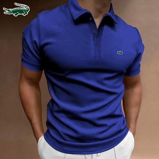 2023  Camisa pólo em piquet de algodão